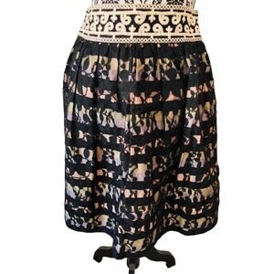 Anthropologie Floreat Striped Lace Skirt size 0